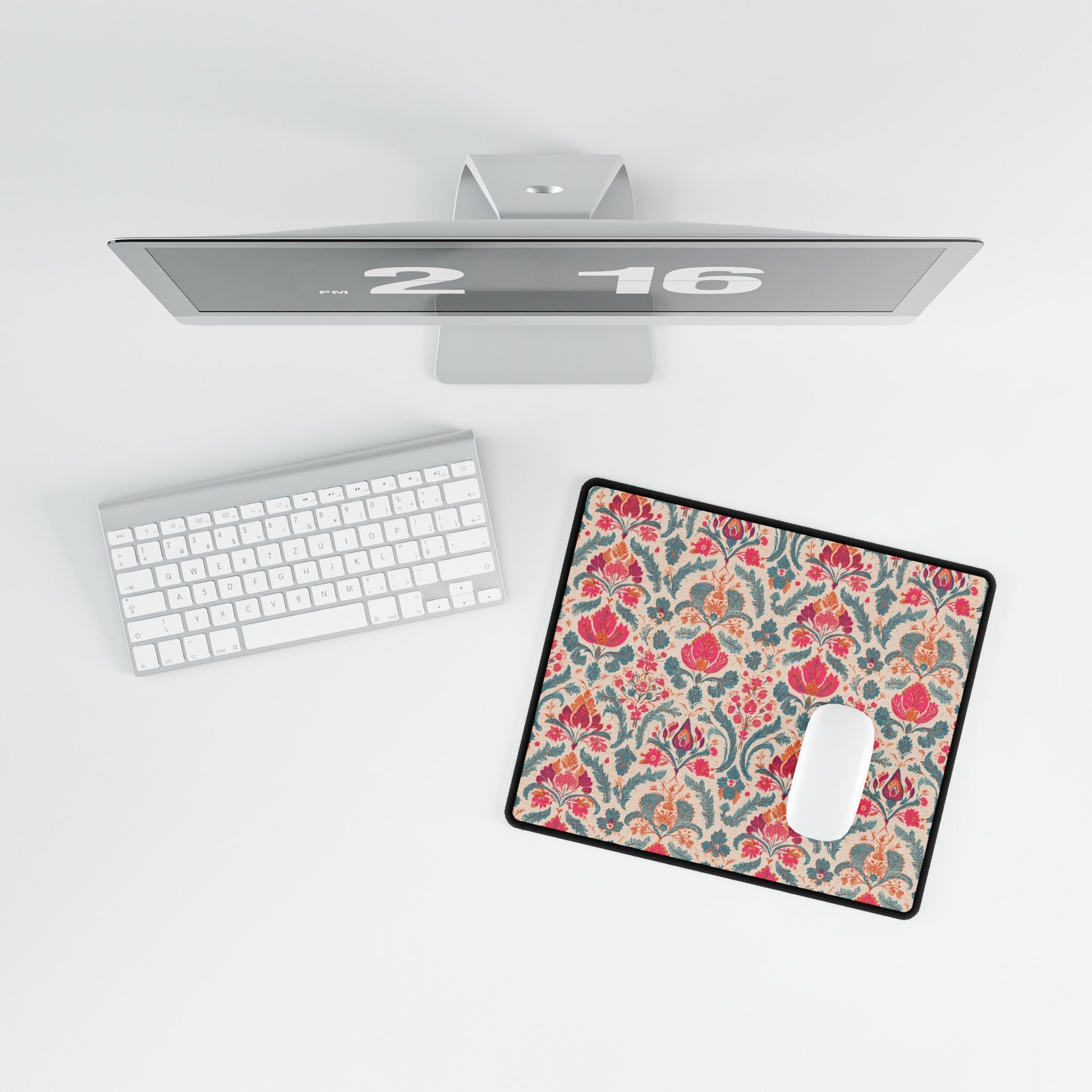 Floral Pattern Desk Mat - Stylish Desktop Accessory for Home Office