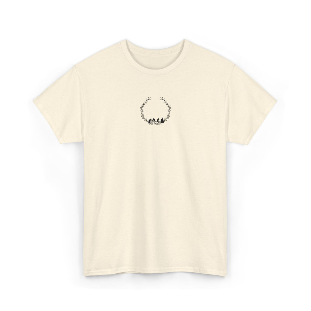 Copy of Minimal Forest Wreath Tee — Tiny Woodland Deer Chest Graphic