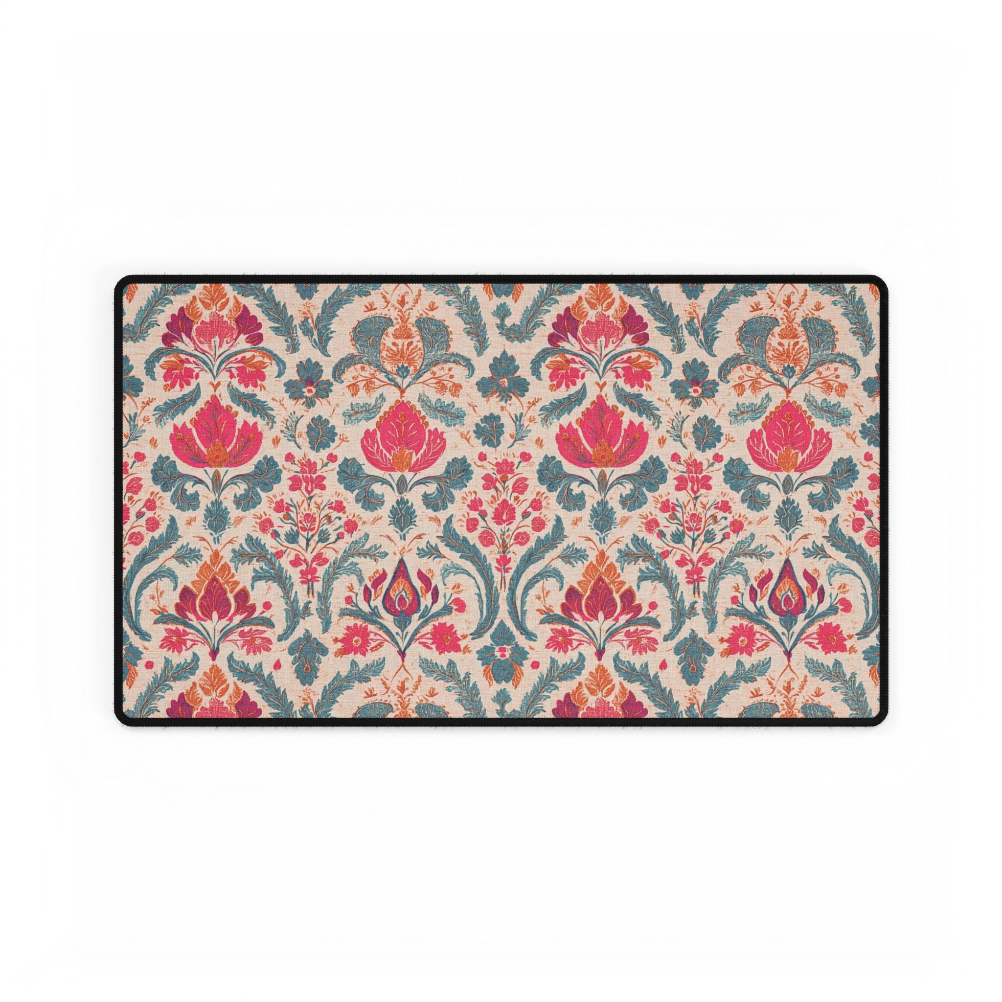 Floral Pattern Desk Mat - Stylish Desktop Accessory for Home Office