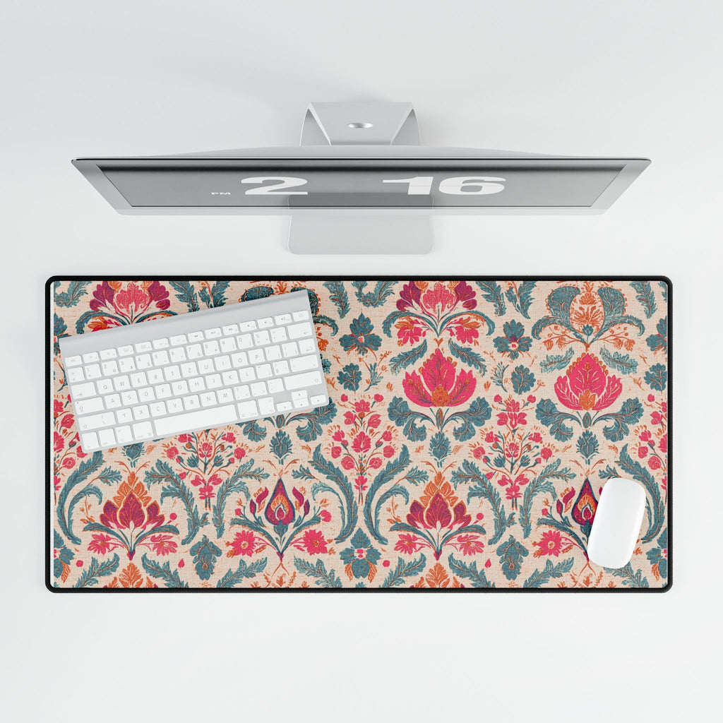 Floral Pattern Desk Mat - Stylish Desktop Accessory for Home Office