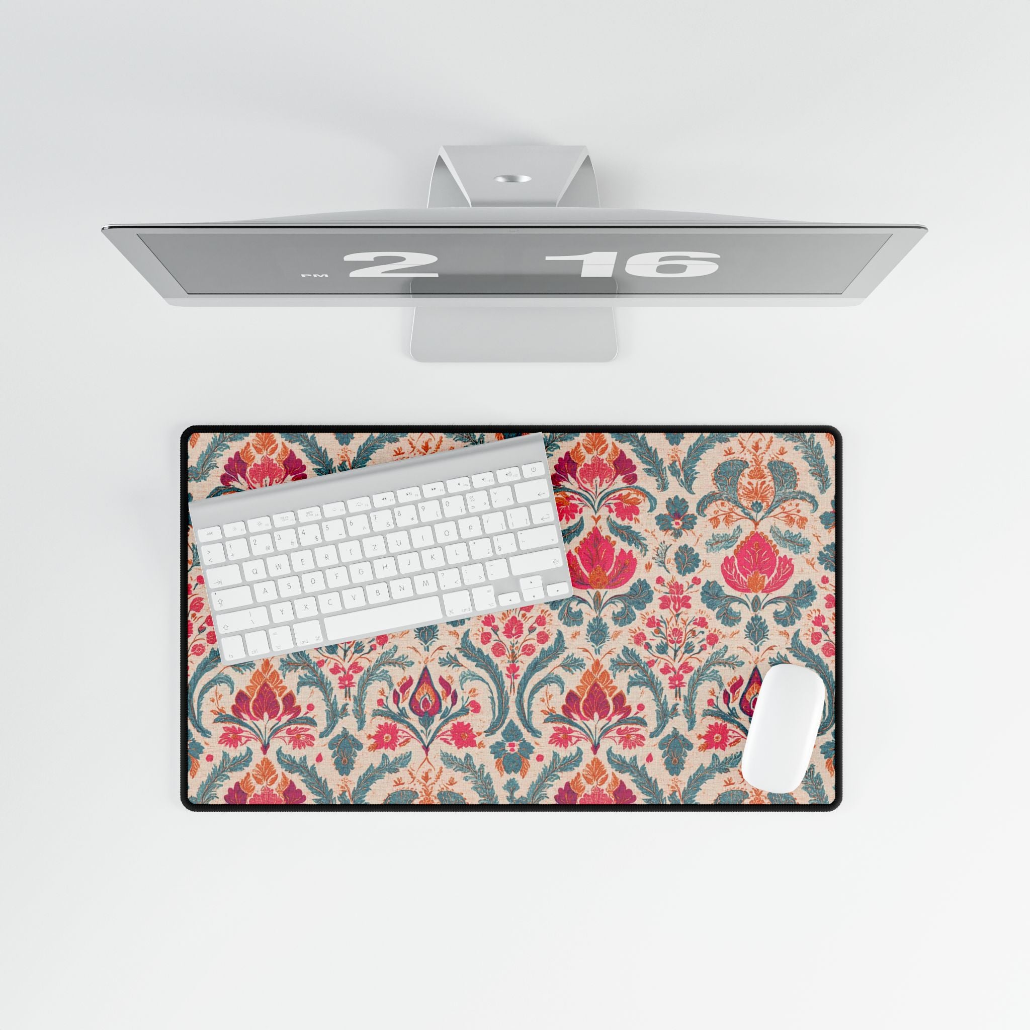 Floral Pattern Desk Mat - Stylish Desktop Accessory for Home Office