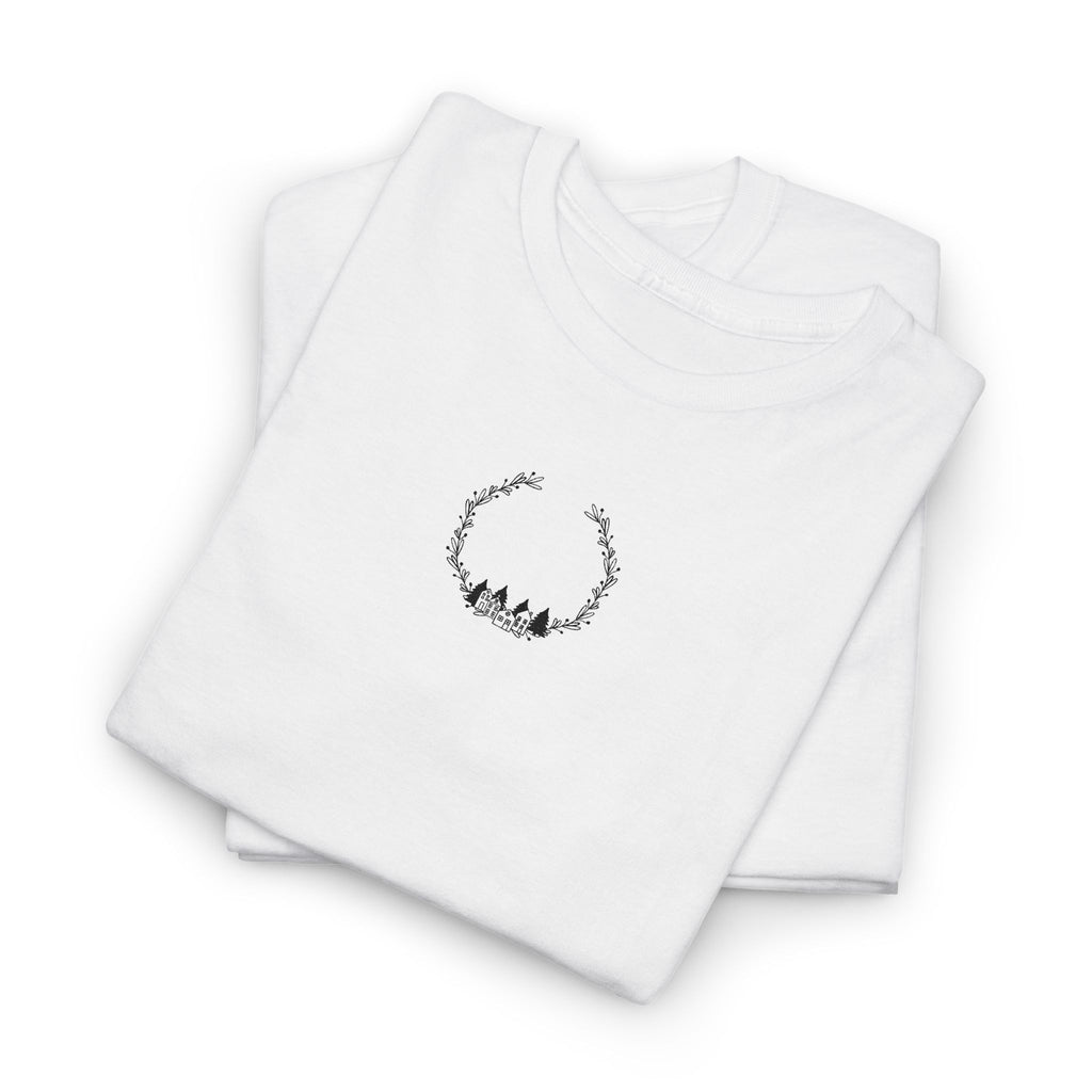 Copy of Minimal Forest Wreath Tee — Tiny Woodland Deer Chest Graphic