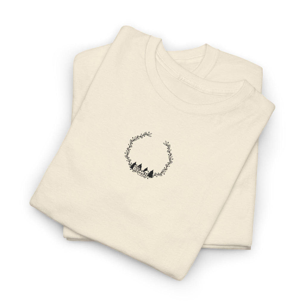 Copy of Minimal Forest Wreath Tee — Tiny Woodland Deer Chest Graphic