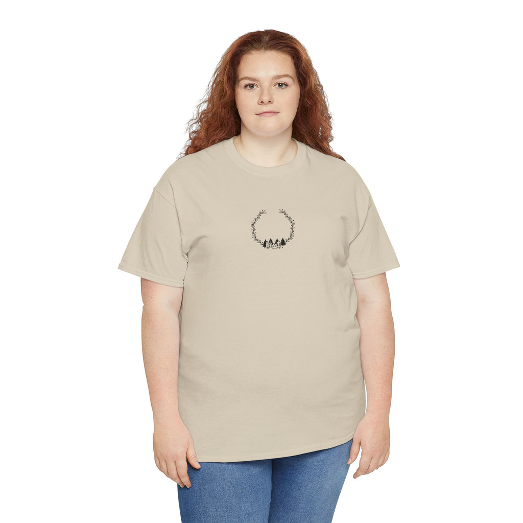Copy of Minimal Forest Wreath Tee — Tiny Woodland Deer Chest Graphic