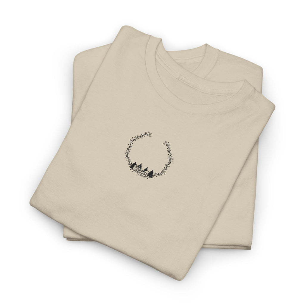 Copy of Minimal Forest Wreath Tee — Tiny Woodland Deer Chest Graphic