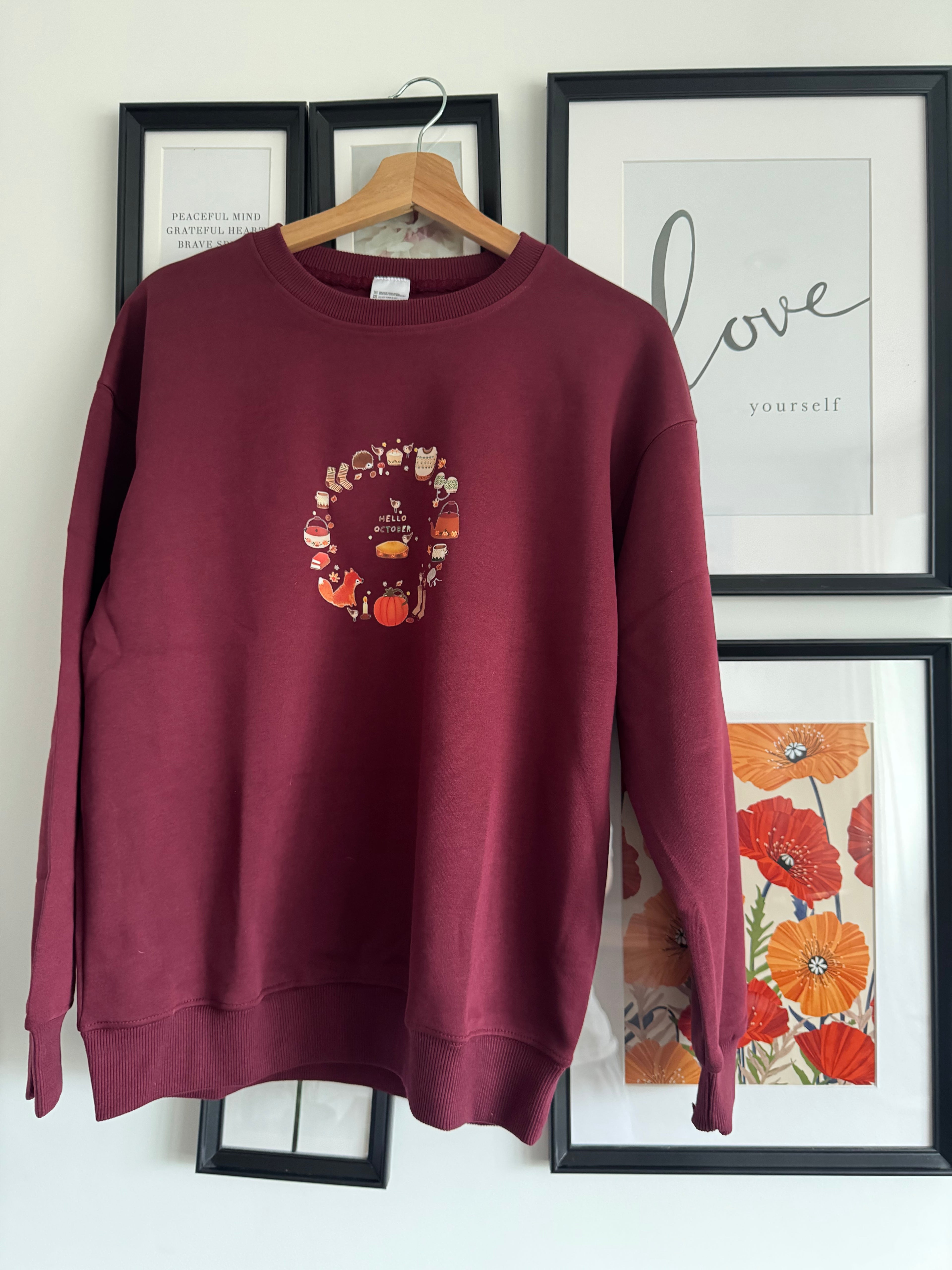 Harry Potter Themed Crewneck Sweatshirt – Magical Symbols Graphic